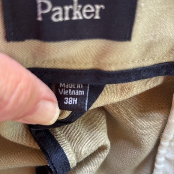 Parker Mens Khaki Shorts Adjustable Waist Size 38H - Picture 5 of 11